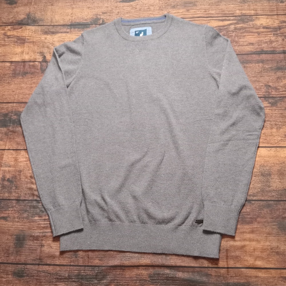 Kangol Men's Crew Neck Long Sleeve Sweater Size Medium‎ Gray
